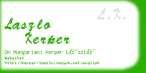 laszlo kerper business card